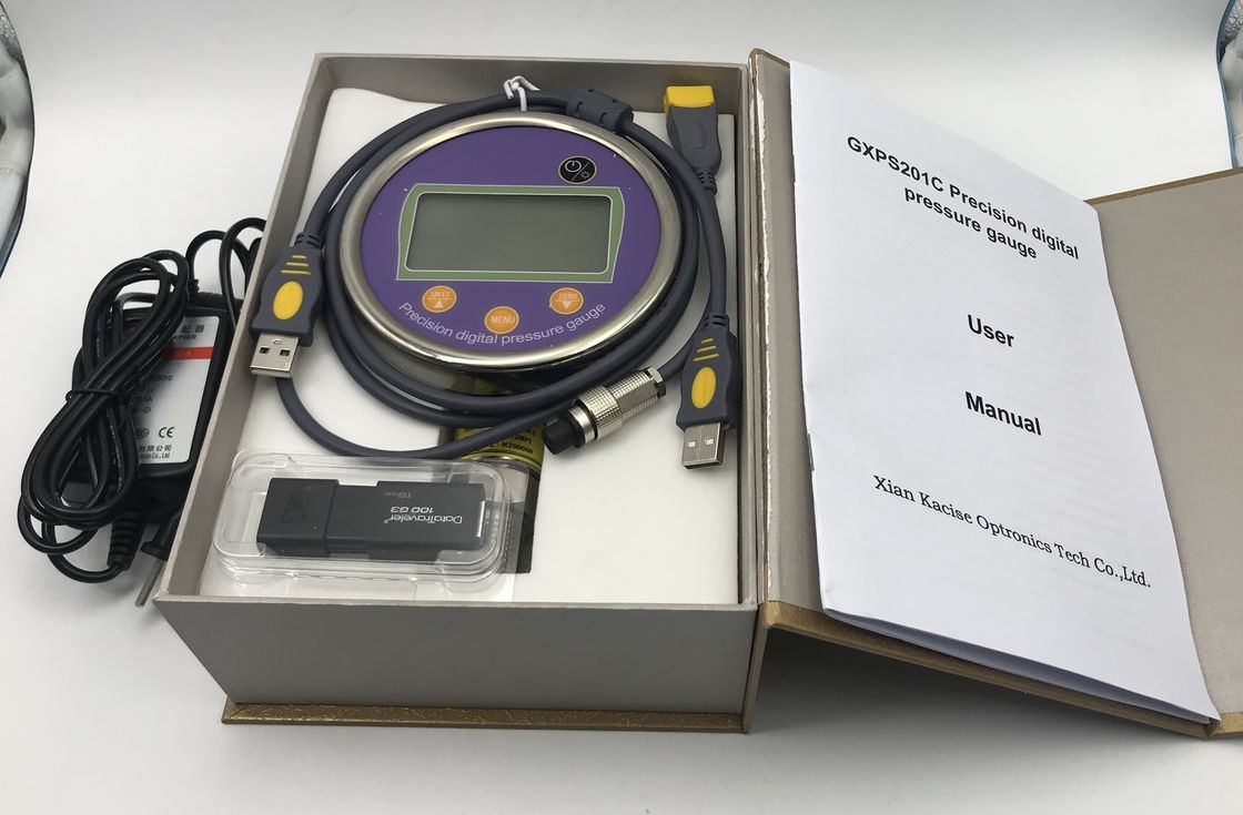 Misuratore di pressione digitale ad alta precisione in acciaio inossidabile con tasto touch e data logger GXPS201C