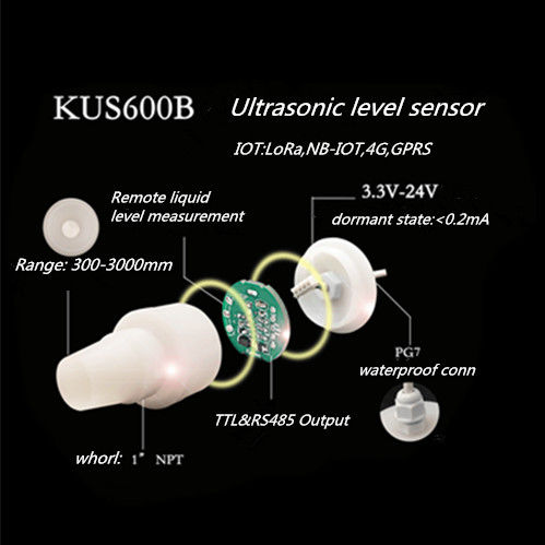 Lo stato/PVDF del trasduttore di KUS600B di ibernazione ultrasonica del sensore/sostegno si applica ad area di IOT 	Sensore ultrasonico del trasduttore
