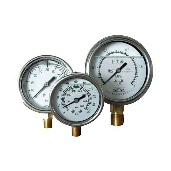 Indicatore di pressione idraulica di glicerina di alluminio e freoni 30 mm /1,2&quot;