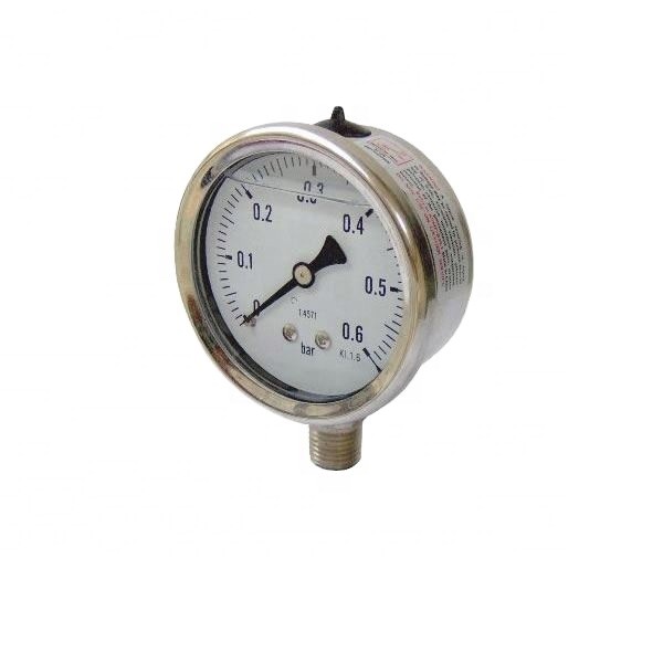 Indicatore di pressione di azoto da glicerina di alluminio e freoni 60 mm / 2,5 &quot;